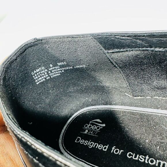 Abeo Black Leather Cameo Mary Jane Orthotic Slip Slip Resistant Clog 9 - Picture 8 of 8